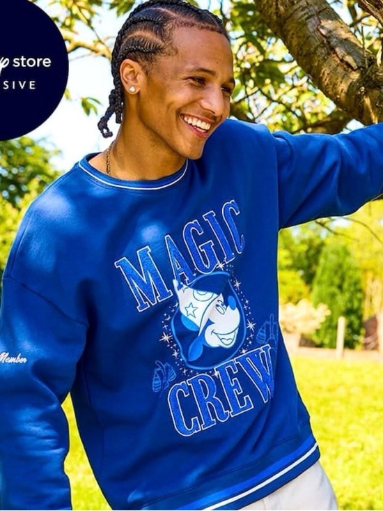 Disney Other - Disney Blue "Magic Crew" Graphic Crewneck Sweater